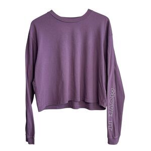 Mother Sweatshirt Womens Large Purple Pullover Move it Loosen Up Oversized